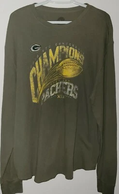 Green Bay Packers 2010 NFC Champions Long Sleeve Thermal Shirt Men's Size 2XL - Image 1 of 4