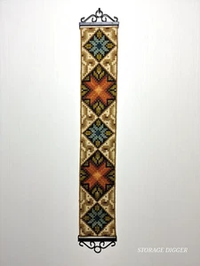 VTG Bell Pull Wall Hanging Vertical Tapestry Needlepoint Petit Point 5.5 x 34 - Picture 1 of 10