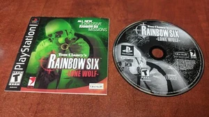 ORIGINAL PLAYSTATION 1 TOM CLANCEY'S RAINBOW SIX LONE WOLF DISC AND MANUAL ONLY - Picture 1 of 4