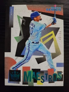 2022 Panini Diamond Kings Marcus Semien Blue Holo Maestros /99 #M-6 Rangers - Picture 1 of 2