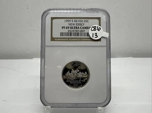 1999 S Silver 25C New Jersey NGC PF 69 Ultra Cameo Quarter PF 69 UC  CB6-13 - Picture 1 of 4