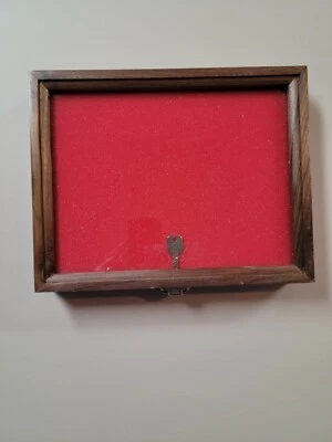 12" X 18" X 2" cherry, oak, maple or cedar, showcase display wood lock - Image 1 of 4