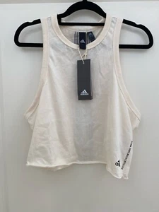 ADIDAS SPORTSWEAR SINGLET SIZE L CREAM WITH BK STRIPE - Picture 1 of 4