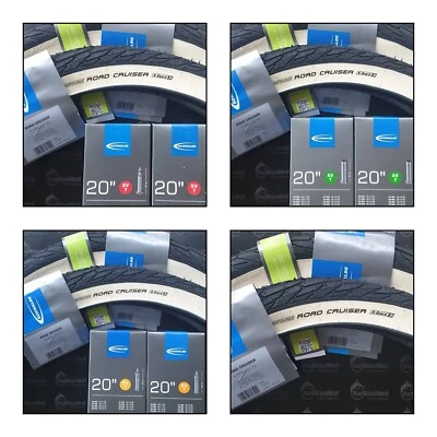 2 x Schwalbe Road Cruiser Reifen 20 x 1.75 (47-406) Weißwand mit / ohne Schlauch