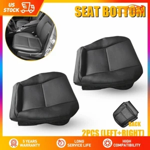 2x 2008-2014 fits Mercedes Benz C250 C300 C350 Driver Bottom Seat Cover Black - Picture 1 of 20