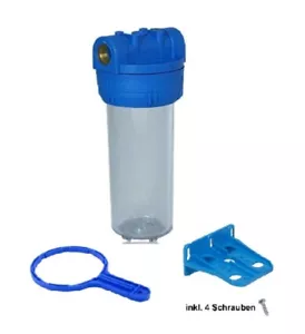 Filtergehäuse Set 10 Zoll 1/2 " Vor Filter Wasserfilter Brunnen Hauswasserfilter - Bild 1 von 4