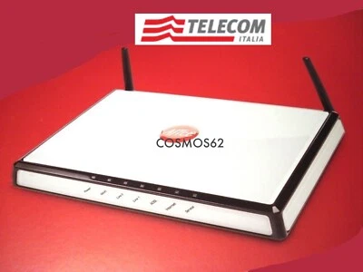 ROUTER MODEM USATO ORIGINALE TELECOM ITALIA TIM ADSL 20M WIFI WIRELESS NO FIBRA - Immagine 1 di 2