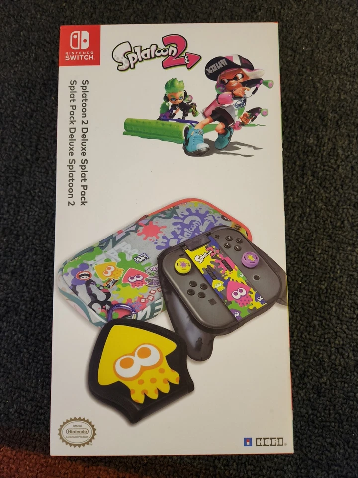 NUEVO Hori Splatoon 2 Nintendo Switch Deluxe Splat Pack Starter Kit Foto 1 de 2