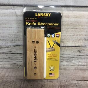 Lansky Four Rod Turn Box Knife Sharpener Medium Fine Grit LCD5D