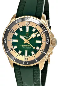 BREITLING Superocean AUTO 42MM Green Dial Rubber Men's Watch N17375201L1S1 - Picture 1 of 5