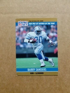 NFL Pro Set 1990 - Barry SANDERS - Detroit Lions - 1 - Rookie of the Year - Picture 1 of 2