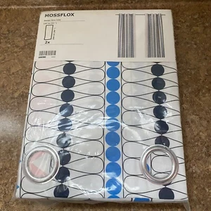 IKEA Mossflox Multicolor MCM Style Curtains 57”x98" 2 Panels Brand New/Sealed - Picture 1 of 3