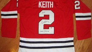 RARE Chicago Blackhawks '2015 CONN SMYTHE' DUNCAN KEITH Signed Auto JERSEY COA - Picture 1 of 8