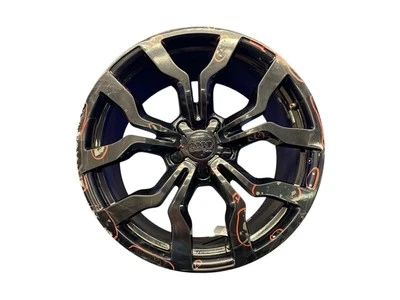 2010-2015 AUDI R8 19X11 TEN SPOKE REAR WHEEL RIM PAINTED BLACK *CURB RASH* OEM - Изображение 1 из 4