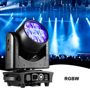 RGBW 7x40W LED Mini Bee Eye Moving Head Lights Wash Zoom Beam DJ Stage Lighting - Picture 1 of 10