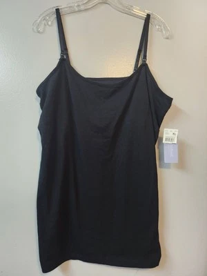 NWT Motherhood Maternity Nursing Tank Top Shirt Cami Clip Down Black Size LG - Image 1 of 4