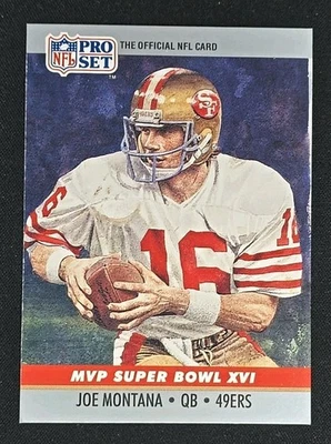Juego profesional de fútbol americano NFL Joe Montana 1990 Jugador Más Valioso Super Bowl XVI Coleccionable #16-49ers Foto 1 de 2