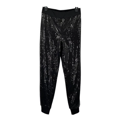 All Saints Pants Soraya sequin jogger black size 2  - Image 1 of 4