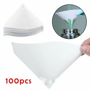100 Pcs AUTOMOTIVE REFINISHING Paper Fine 190micron Paint Strainers Filter - Picture 1 of 8