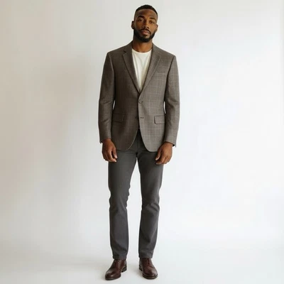 Chaqueta Blazer Ralph Lauren Seda Lana Lino Mezcla Ivy League Caballeros Canadá 40R Foto 1 de 4