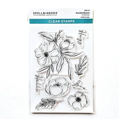 FLORES GRACIOSAS encuadernadores de hechizos estampillas transparentes flores flores refranes de jardín um561 Foto 1 de 3