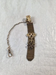 Antique Victorian 12k GF Whirling Log Pocket Watch Fob W/ Chain - Picture 1 of 12