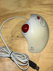 Logitech Trackman Marble Wheel T-BB13 USB Trackball Mouse White - Picture 1 of 6
