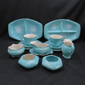 Vintage Royal Winton Grimwades Türkis Blumen Geschirr Set - Bild 1 von 80