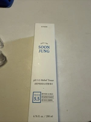 Tónico de alivio ácido Etude House Soon Jung pH 5,5 6,76 fl oz 200 ml NUEVO EN CAJA Foto 1 de 3