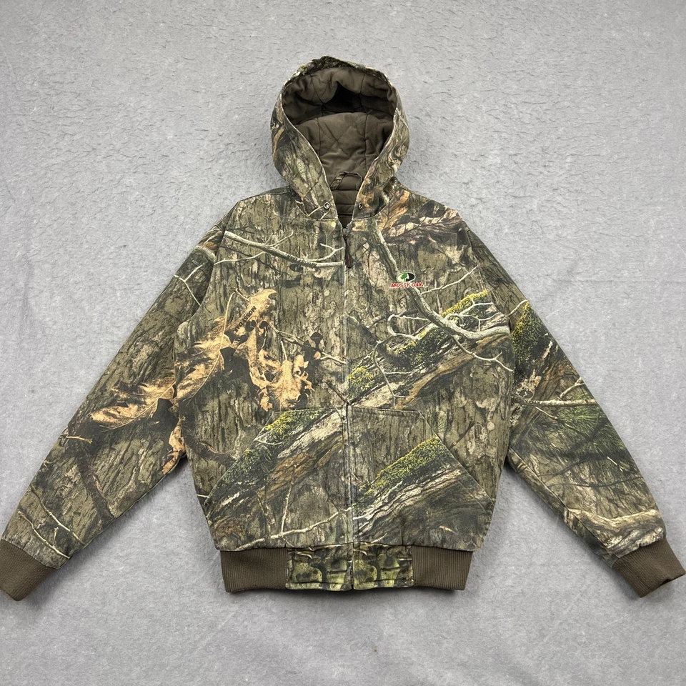 Chaqueta Mossy Oak Para Hombre Pequeña Marrón Camuflada Edredón Forrado Cremallera Completa Exterior Sudadera con Capucha 2276 Foto 1 de 4