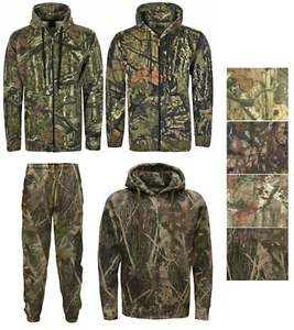 Men's Jungle Camouflage Fishing Hunting Zip Hoodie Jacket Tracksuit Size S-5XL - Picture 1 of 8