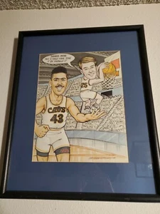 LARRY WEBER 1993 Original Artwork Cleveland Cavaliers DAUGHERTY PRICE Beauty!! - Picture 1 of 10