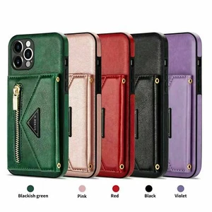 Card Wallet Crossbody Phone Case for iPhone 11 12 13 14 15 16 Pro Max XR 7 8 SE - Picture 1 of 34