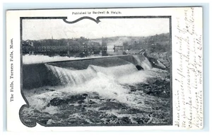 1907 The Falls Turners Falls MA, Massachusetts cartolina antica - Foto 1 di 2