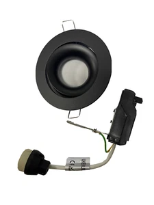 Downlight de techo GU10 empotrado negro inclinación direccional bloqueo giratorio LED - Imagen 1 de 9