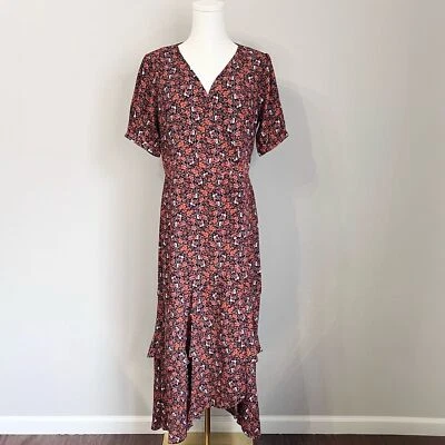 Nanette Lepore Floral Midi Wrap Dress Size 8 - Image 1 of 4
