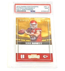 2017 Patrick Mahomes Contenders Rookie of the Year Rookie Card PSA 9 - Bild 1 von 4