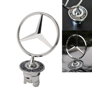 Fit for Mercedes Benz Standing Hood Star Emblem Ornament Badge E350 C300 C350 - Picture 1 of 4