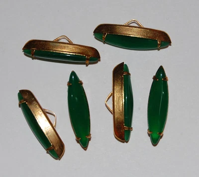 ВИНТАЖНАЯ СТЕКЛЯННАЯ БУСИНА NAVETTE MARQUIS С БОЛЬШИМИ ПУГОВИЦАМИ 24x6 мм • ДОСТУПНО МНОГО ЦВЕТОВ - Изображение 1 из 2