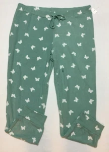 Jenni Comfort Butterfly Pajama Jogger Green L - Picture 1 of 4