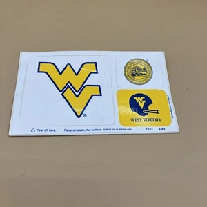 Vintage WVU Sticker Postcard West Virginia University Book Exchange  - Picture 1 of 3
