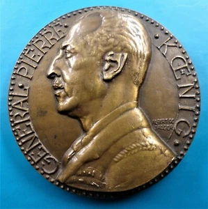 MEDALLA FRANCESA. GENERAL PIERRE KOENIG por ALBERT de JAEGEL. Ø 66,80 mm-211,35 gr - Imagen 1 de 8