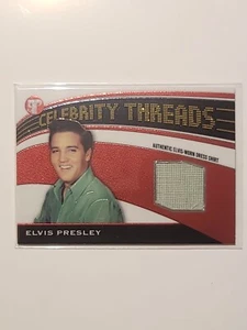 ELVIS PRESLEY WORN DRESS SHIRT SWATCH RELIC CARD 2005 TOPPS PRISTINE THREADS - Picture 1 of 2