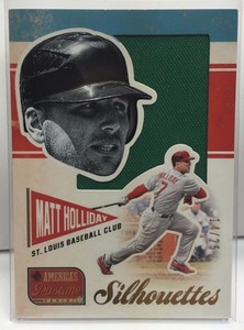 Matt Holliday 2013 Panini Americas Pastime Silhouettes GOLD GU Jersey #'d 14/25