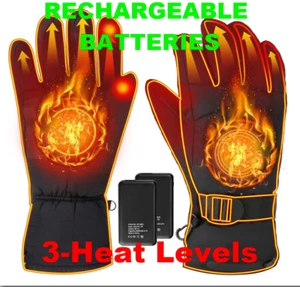 Guantes grandes con calefacción unisex (104-140^F) interruptor de calor de 3 vías con baterías recargables - Imagen 1 de 7