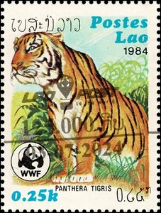 Conservación mundial: tigres -sobreimpresión- (MNH) - Imagen 1 de 1