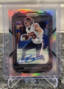 2022 Rex Burkhead Panini Prizm #115 Silver Prizm Autograph Auto Texans