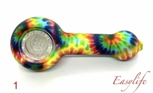 PIPA PARA FUMAR SILICONA CON TAZÓN DE VIDRIO VENDEDOR DE EE. UU. ENVÍO EL MISMO DÍA - Imagen 1 de 6