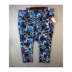 NWT LIVI Active Capri Leggings Wicking Plus Size 22/24 Geometric Beach Lane Bry - Imagen 1 de 12