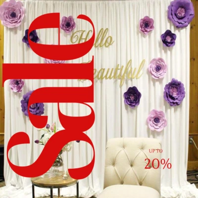 2 PANELS Chiffon Backdrop Curtains Drapes Sheer Chiffon Fabric Photography - Image 1 of 2